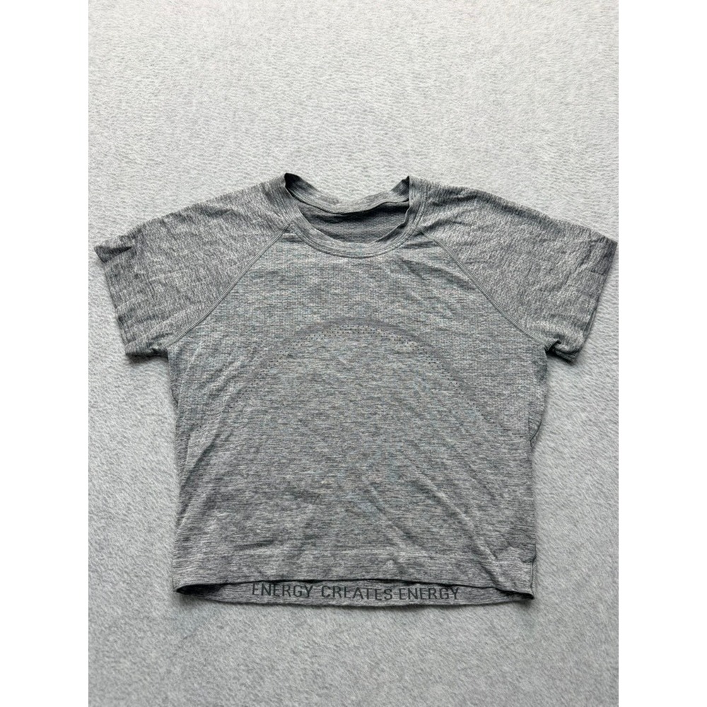 Lululemon Swiftly Tech Short Sleeve 2.0 Crop Heathered Grey Size XS